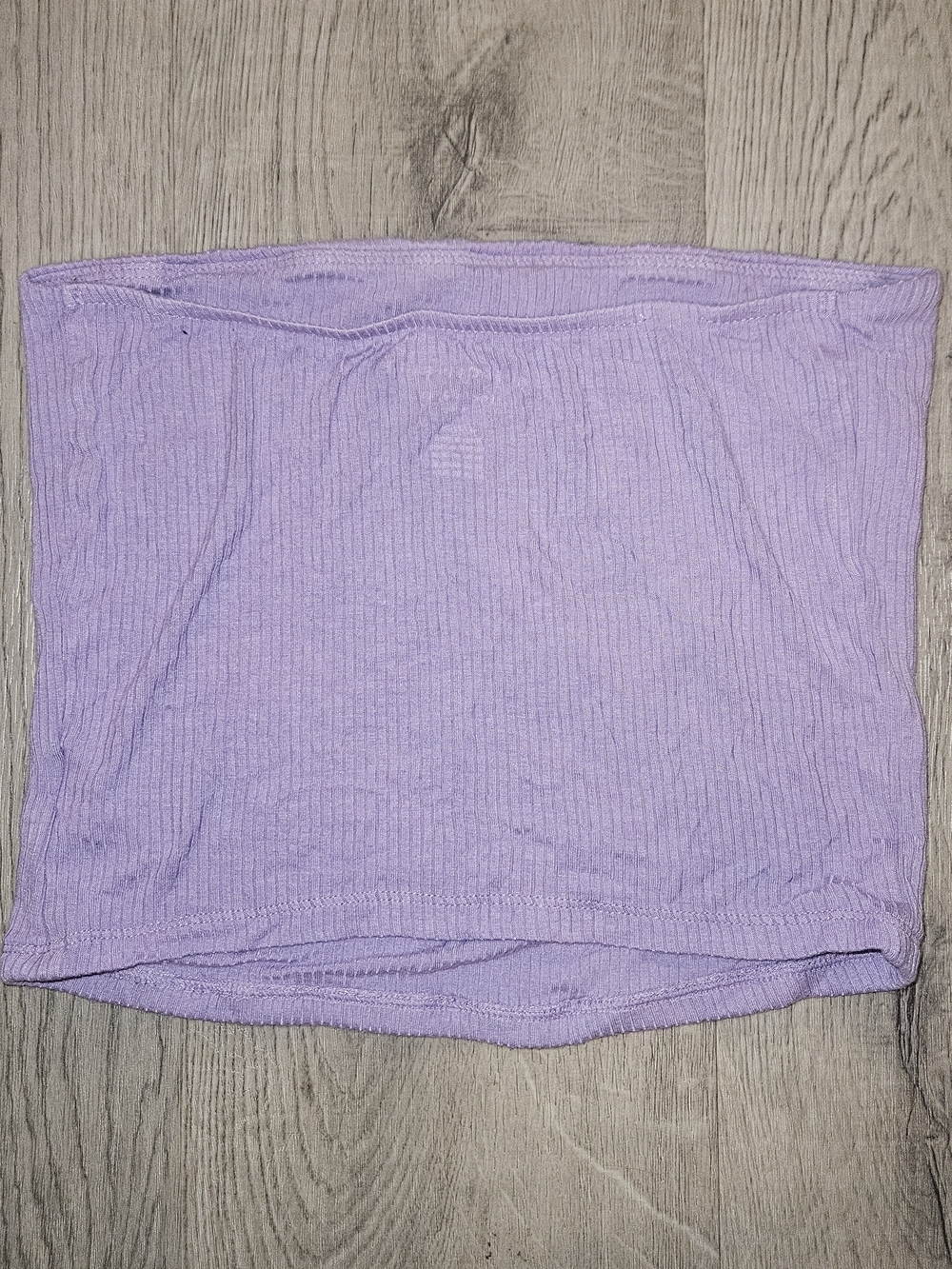 American Eagle Outfitters Pastel Lavender Ribbed Tube Top - Picture 3 of 3